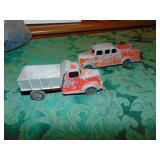 (2) Antique Metal Tootsie Toy trucks