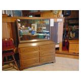 Maple Type Bassett Dresser W/Mirror