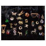 25 Plus Costume Brooches and Pins