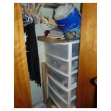 Large Lot crafting, sewing, plastic storage bin