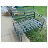 Metal patio glider