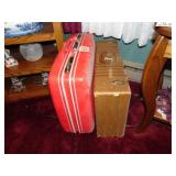 (2) vintage suitcases