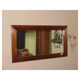wood frame mirror