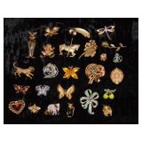 (25) Quality Costume pins and Brooches