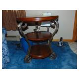 contemporary wood/metal  3 tier table