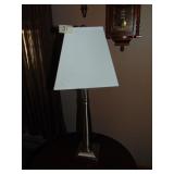 contemporary metal lamp w/shade