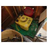 push mower, gas cans