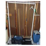 hanging clothes rack