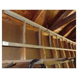 Primitive wooden ladder