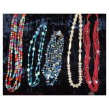 (10) Quality Beaded Costume necklaces
