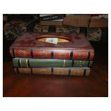 faux book tissue holder