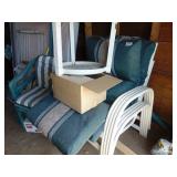Patio chairs, table, plus