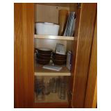 Entire cabinet of dishes
