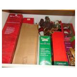 Entire top shelf of Christmas Decor in Closet