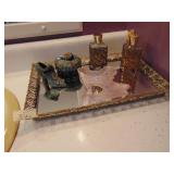 Dresser Tray, perfumes, fenton shoe