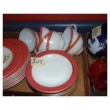 Retro Pink Pyrex cups and saucers