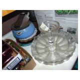 (2) stacks of glass and china