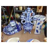 Lot of Flow Blue Decorator items