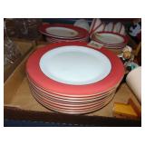(8)  Retro Pink Pyrex Dinner Plates