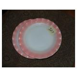 (2) Retro Pink Crinoline Anchor Hocking Plates
