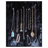 (10) pieces of costume jewelry