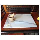 mortar & pestle, marble cutting board