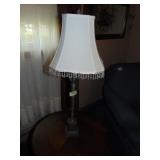 contemporary metal table lamp /w crystal trim