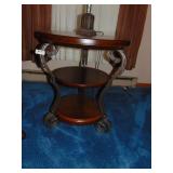 contemporary 3 tier metal/wood table