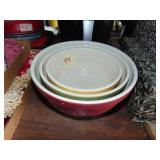 Longaberger Pottery nesting Bowl Set