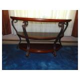 contemporary 3 tier wood/metal table
