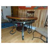 contemporary metal/wood table