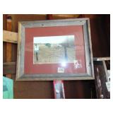 John Deere Print W/barnwood frame