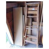 (2) small wooden ladders, plus