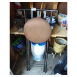 metal bar stool, soft seat