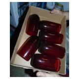 Ruby Glass Tumblers, kitchen flatware