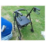 rolling walker cart