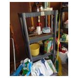 plastic shelf and contents