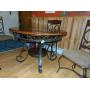 contemporary metal/wood table