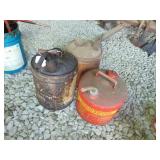 Lot of Metal fuel Cans