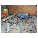 Lot of tools on shelf