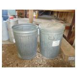 (2) Galvanized Cans