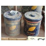 (2) Granger Pipe Tobacco Cans