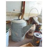 galvanized watering can