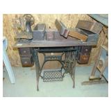 Antique Singer and cabinet plus