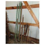 Fence Post, Augers, stakes, vise, barb wire, plus