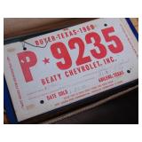 Flat full of License Plates