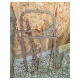3 Tine Pitchfork, meat saw, hay hook