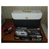 HD Visor, Alarm Clock & New Portable file Case