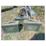 (3) Metal Ammo Boxes