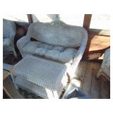 White Wicker Patio Set